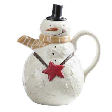 Snow Friends Snowman Teapot Park Designs Set of 2 - The Fox Decor